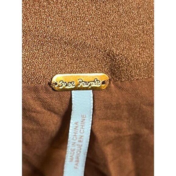 Free People Floral Mini Skirt 10 Brown Boho Western Hippie Indie Folk Preppy 80s - Picture 3 of 12